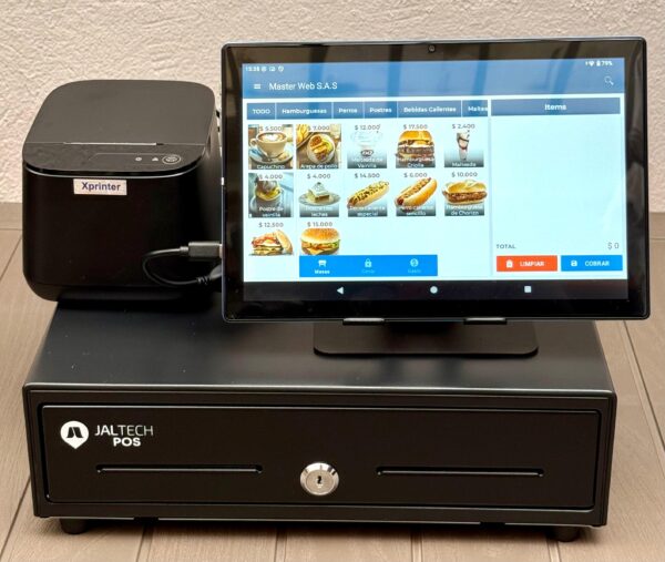 Combo POS Tablet Android 11 con cajón, impresora y Software POS